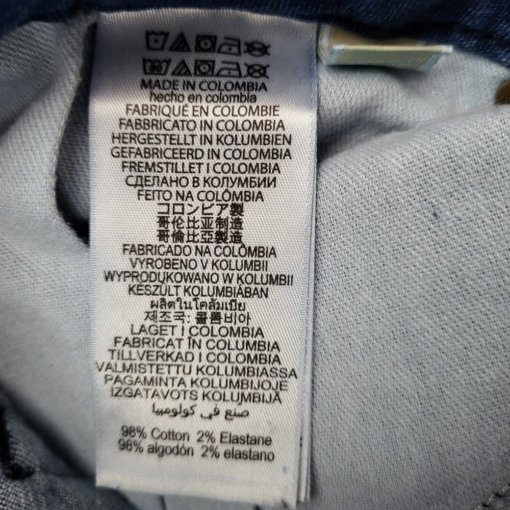 MICHAEL KORS Izzy Skinny Jeans Women Blue Wash Stretch Cotton‎ Blend Size 6